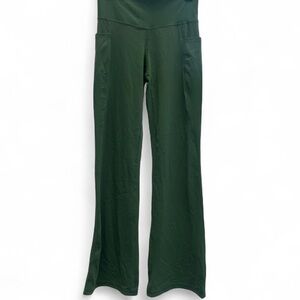 Women's Green Flare Yoga Pants Leggings